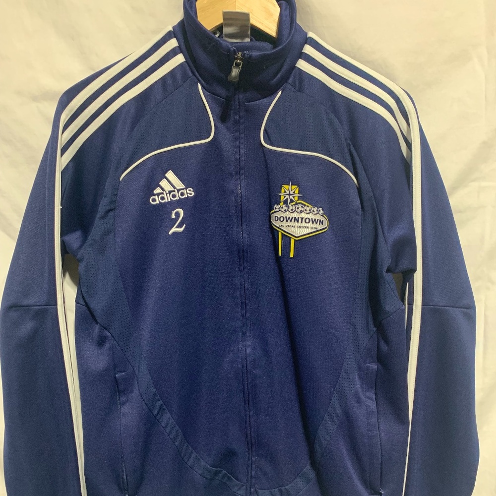 ADIDAS Men's Full Zip Up Jacket Blue size XL